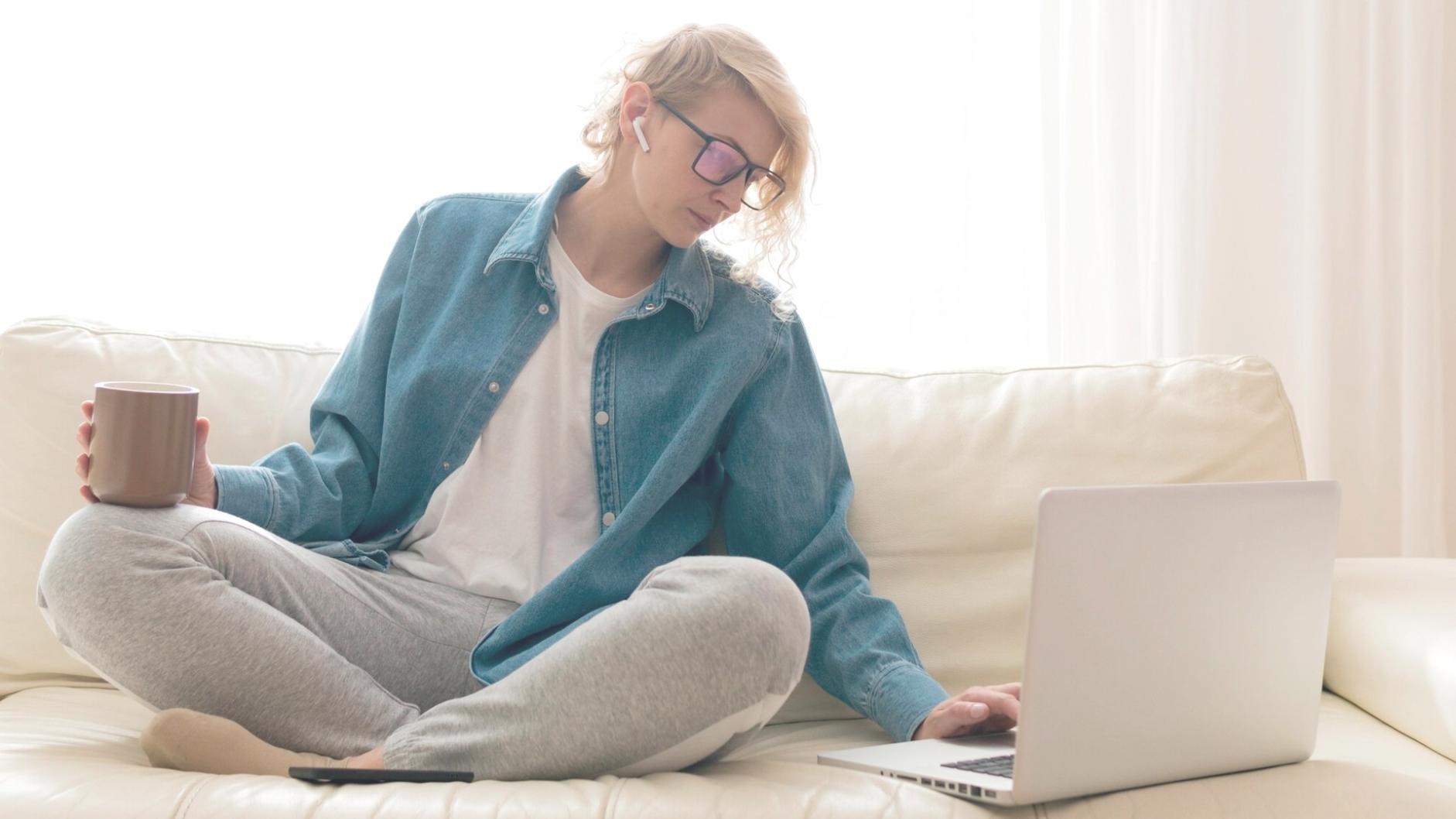 Person confidently reviewing financial documents